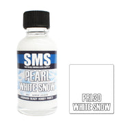 SMS AIRBRUSH PAINT ACRYLIC LACQUER PEARL WHITE SNOW 30ML