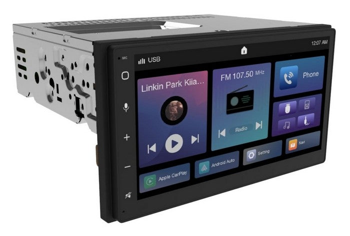MONGOOSE 7" MULTI MEDIA HEAD UNIT - WIRELESS CARPLAY & ANDROID AUTO + USB SMARTPHONE