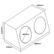 SUBWOOFER BOX FOR 2 x 12