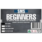 SMS AIRBRUSH PAINT ACRYLIC LACQUER ESSENTIAL COLOURS FOR BEGINNERS 30ML