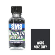 SMS AIRBRUSH PAINT ACRYLIC LACQUER WILDLIFE NOSE GREY 30ML