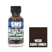SMS AIRBRUSH PAINT ACRYLIC LACQUER WILDLIFE BURNT UMBER 30ML