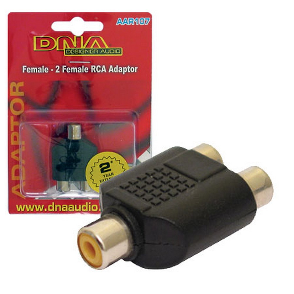 RCA FEMALE TO 2 RCA FEMALE ADAPTORS