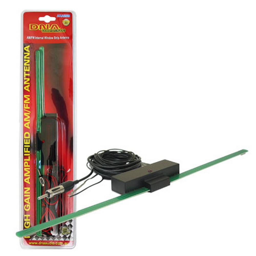 AERIAL UNIVERSAL AMPLIFIED AM/FM FIBERGLASS STRIP WINDSCREEN MOUNT